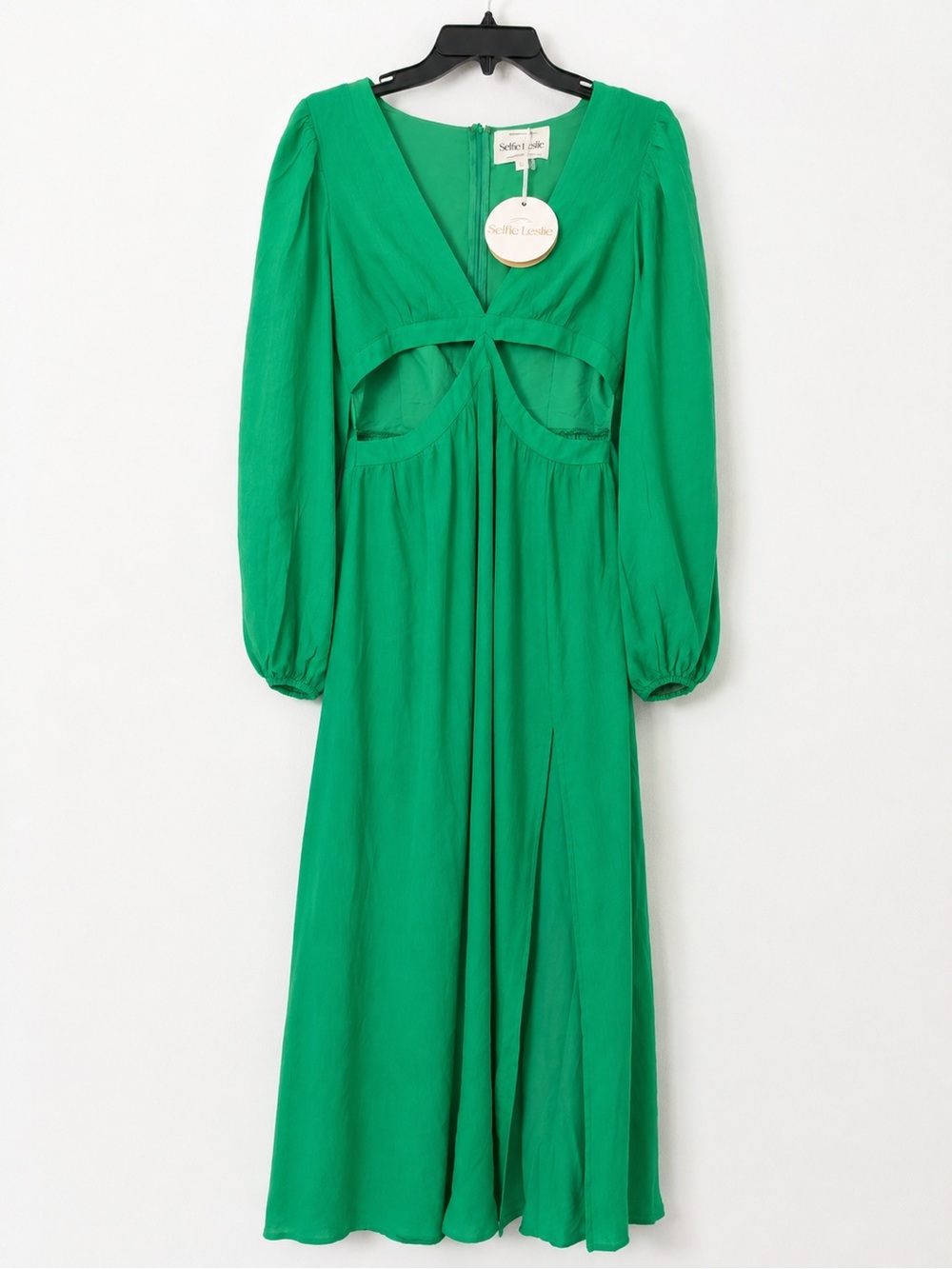 Selfie Leslie Emerald Green Gorgeous Maxi Dress Small New With Tags